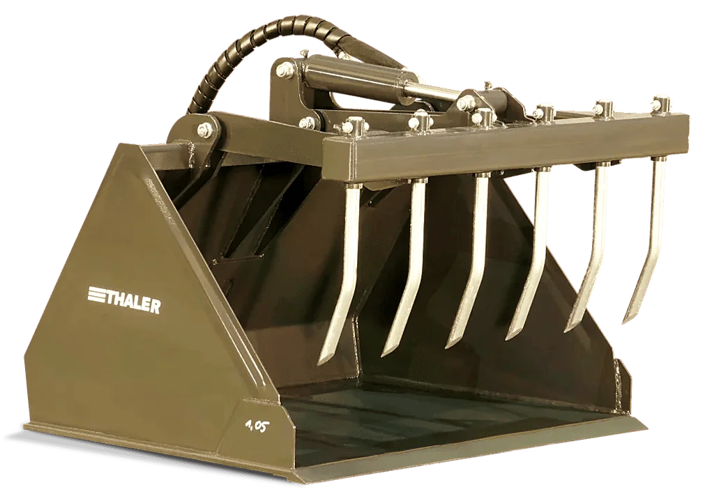 Bak met hydraulische grijper
